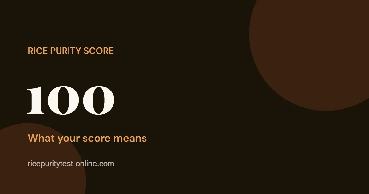Rice purity score 100: what it means