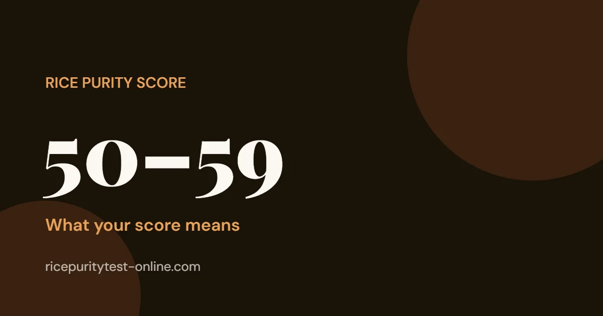 Rice purity score 50–59: what it means