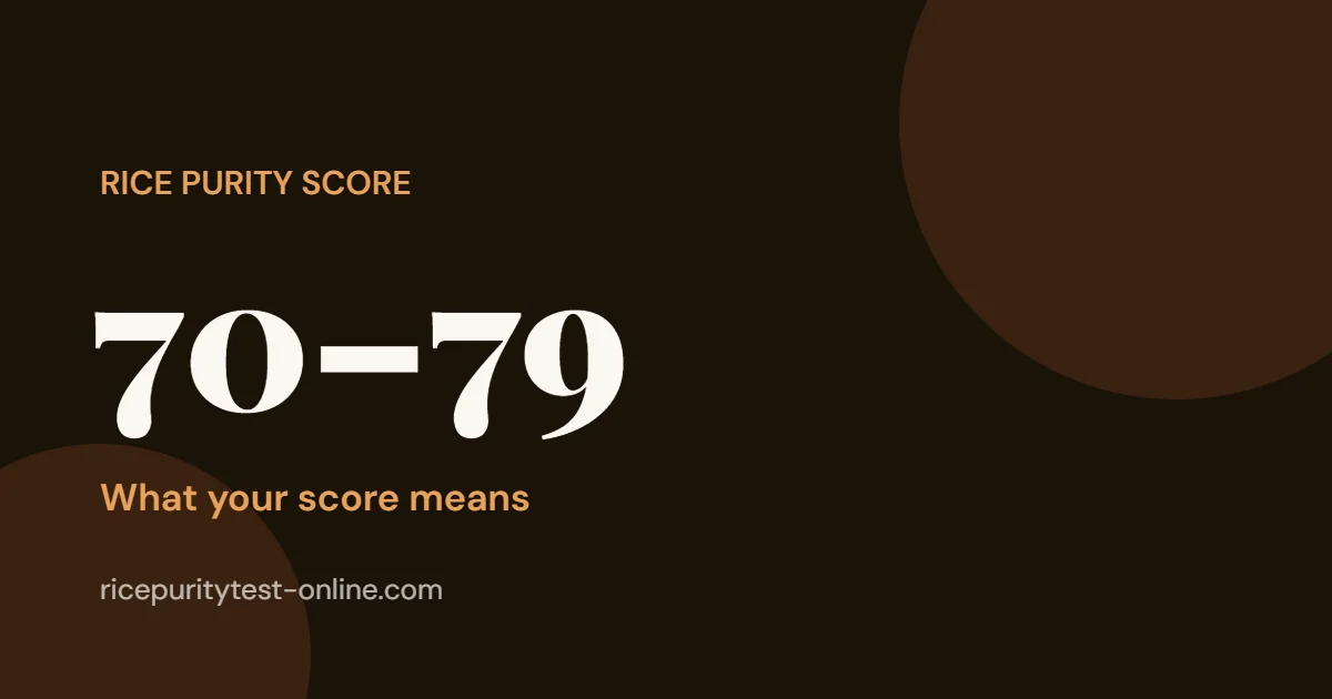 Rice purity score 70–79: what it means