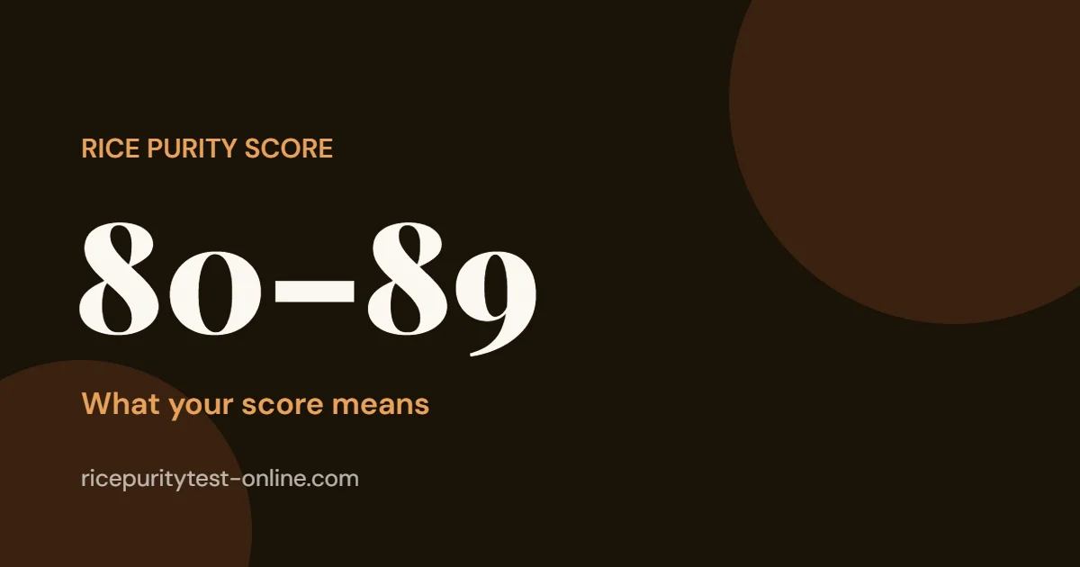 What Does a Rice Purity Score of 80–89 Mean?