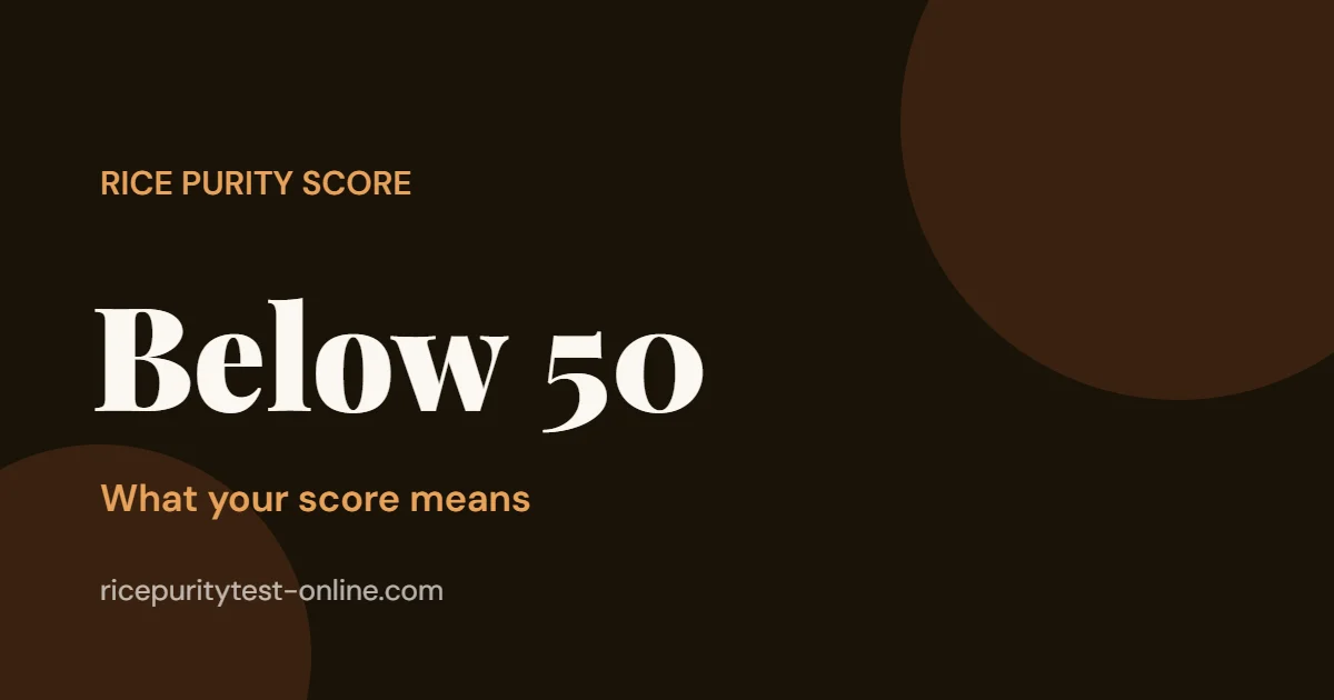 What Does a Rice Purity Score Below 50 Mean?