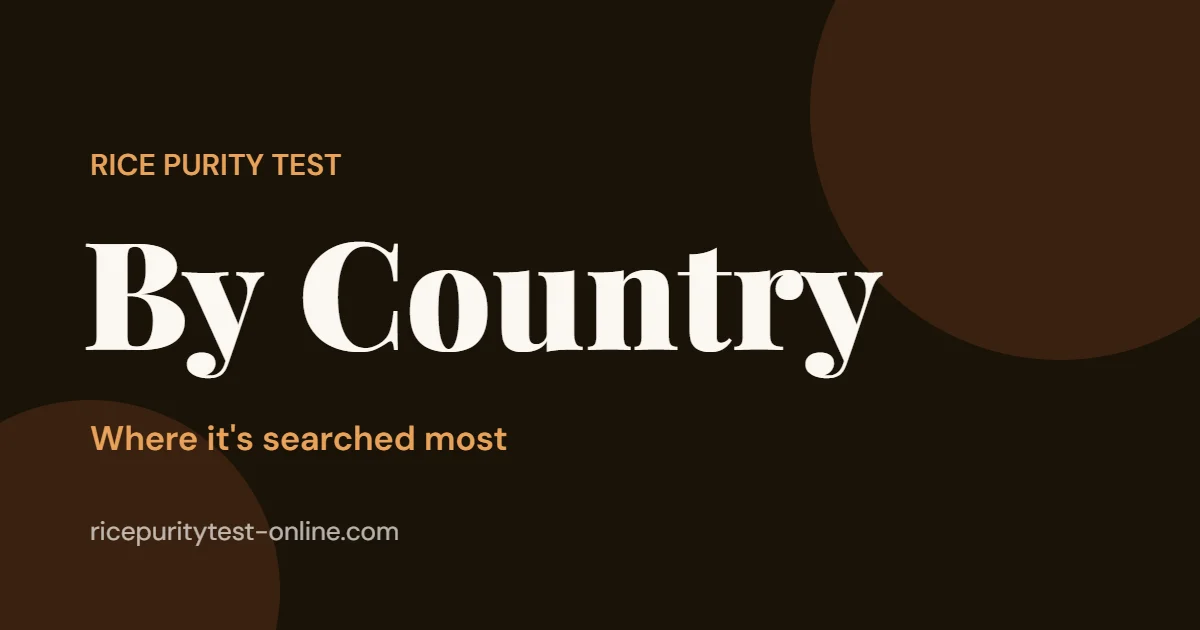 Rice Purity Test by country